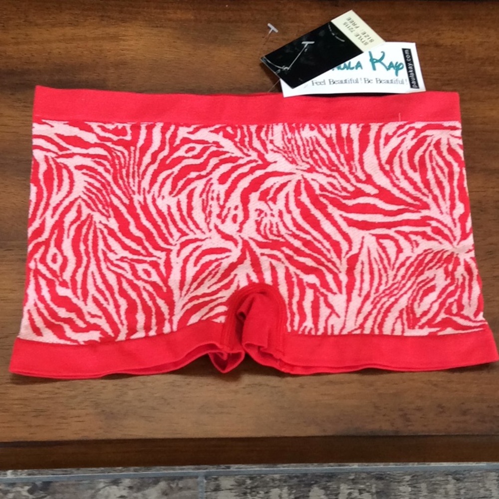 🦓 red zebra print boy shorts underwear❤️